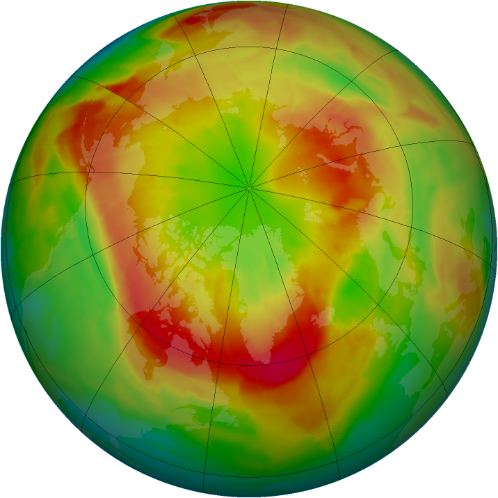 Arctic ozone map for 11 March 2015